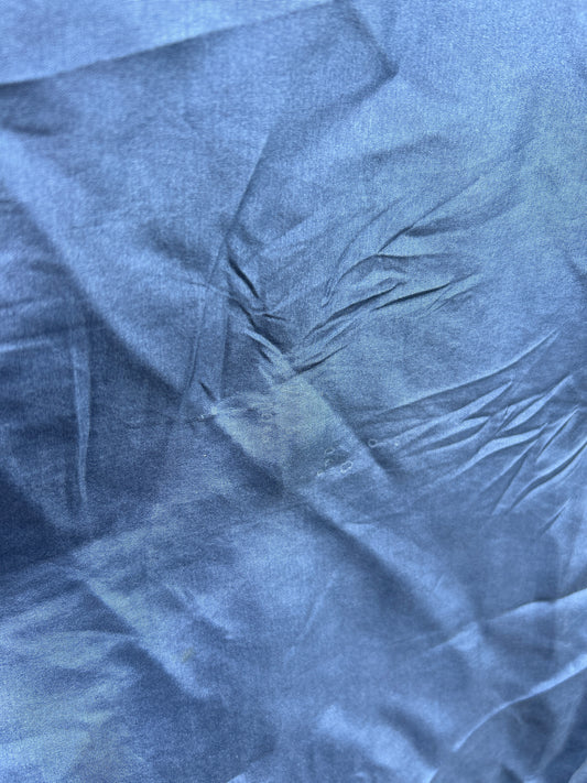 Chemise soie bleue unie