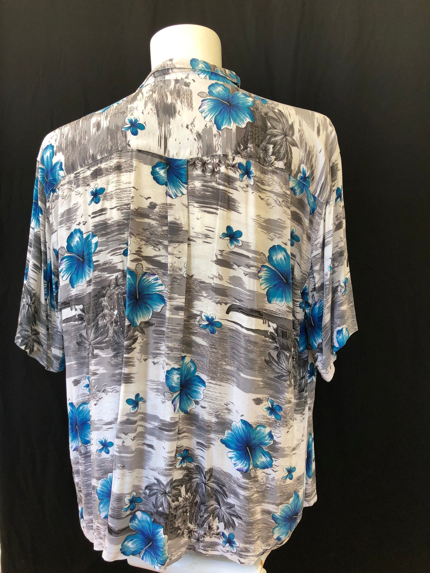 Chemise fleur bleu