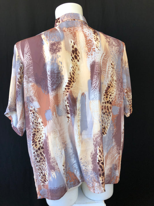 Chemise léopard gris