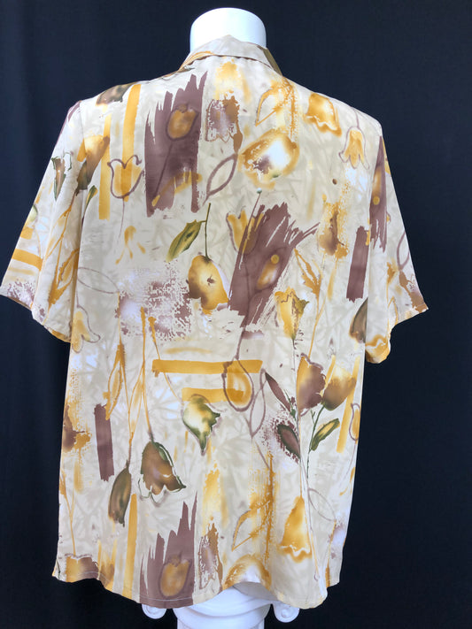 Chemise tulipes jaunes