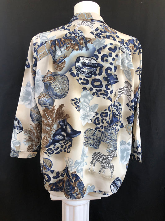 Chemise blu zebra