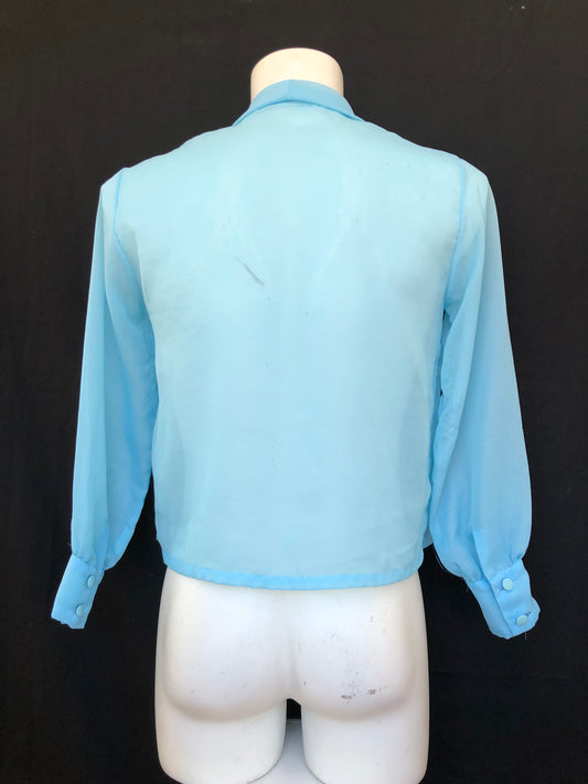 Chemise aqua bleue