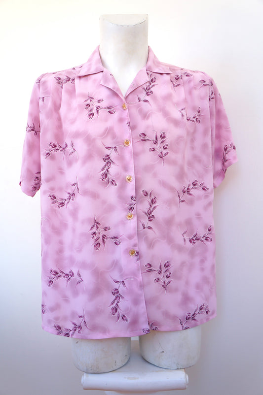 Chemise bouquet rose