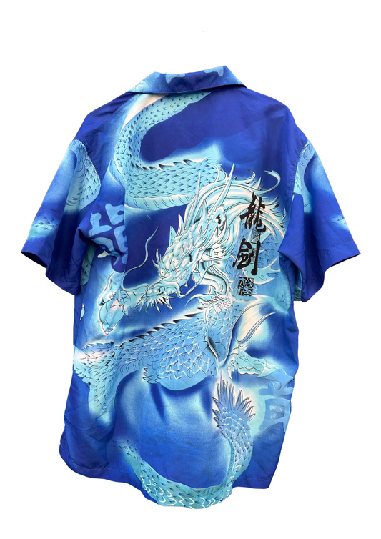 Chemise dragon blu