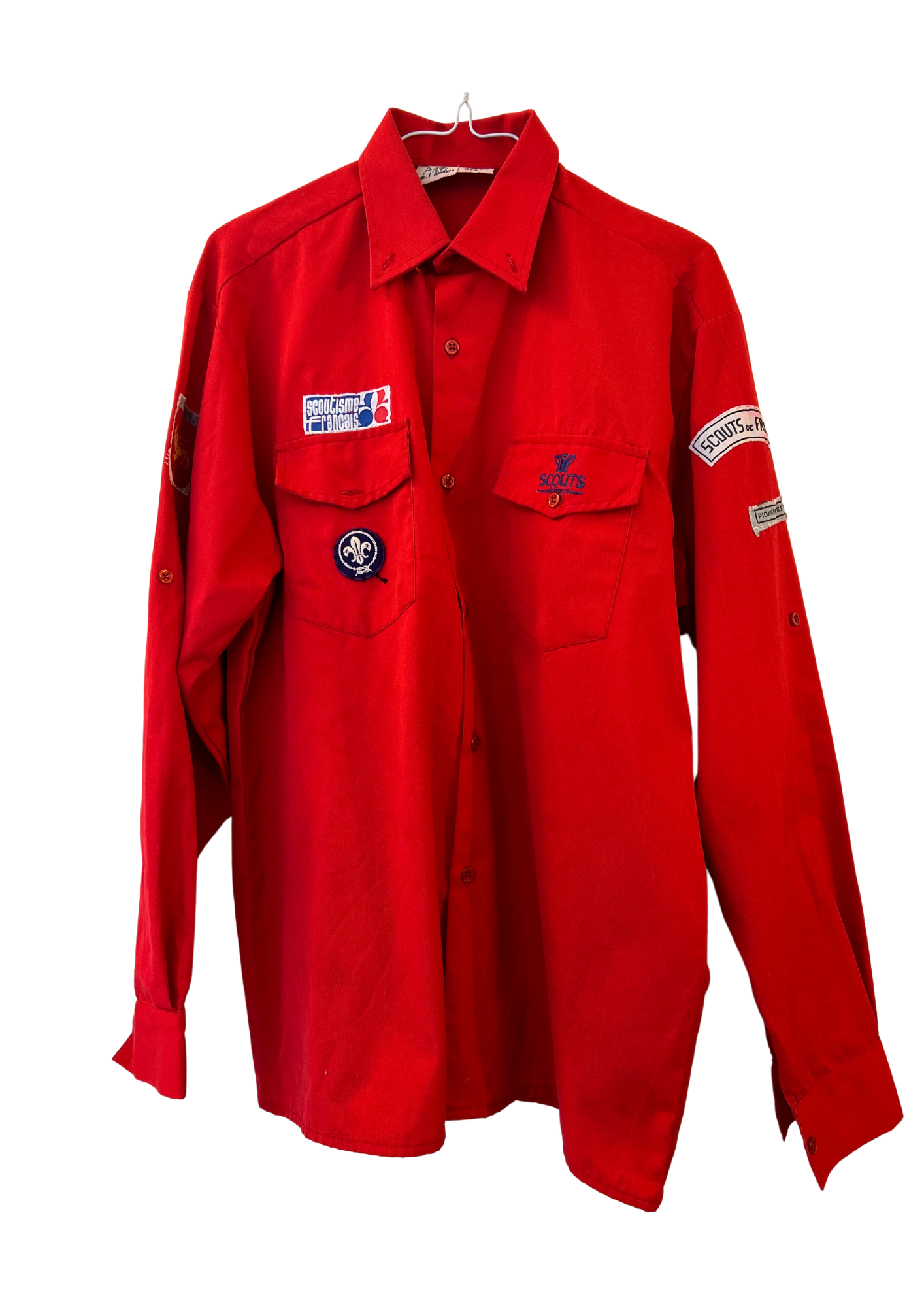 Uniforme Guide Chemise Guide Chemise En Popeline à Rayures Vertes