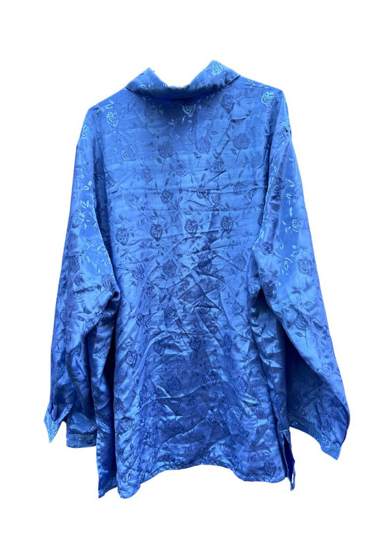 Chemise blue roses