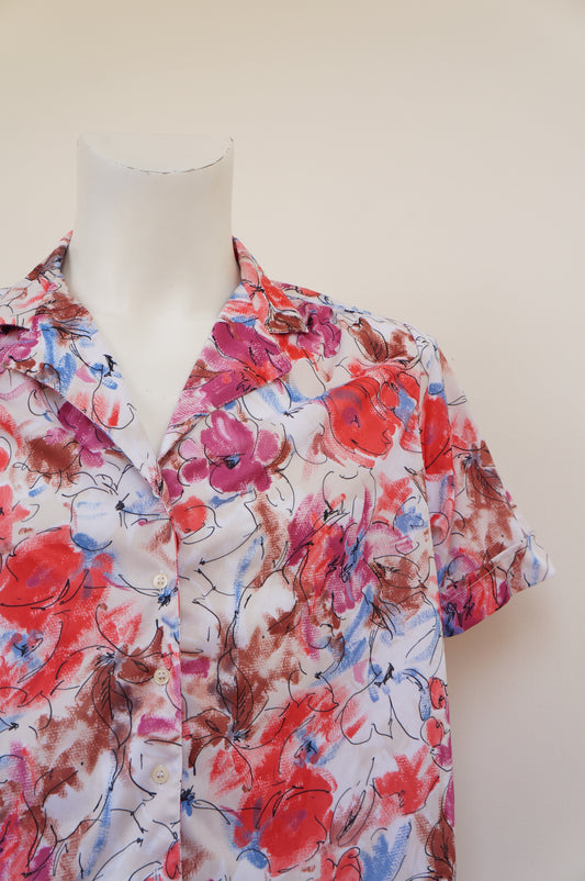 Chemise fleurs fondues