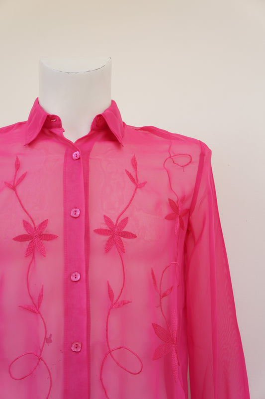 Chemise fiore rosa
