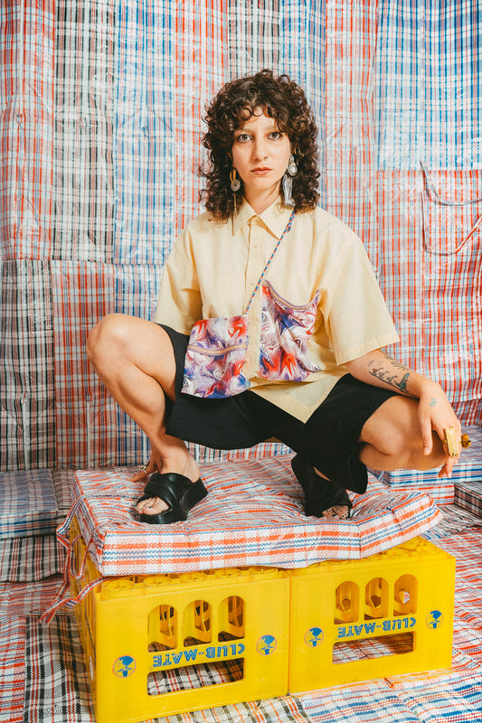 Chemise jaune & sacoche storm • La Blédarde x La Chemise Club Studio