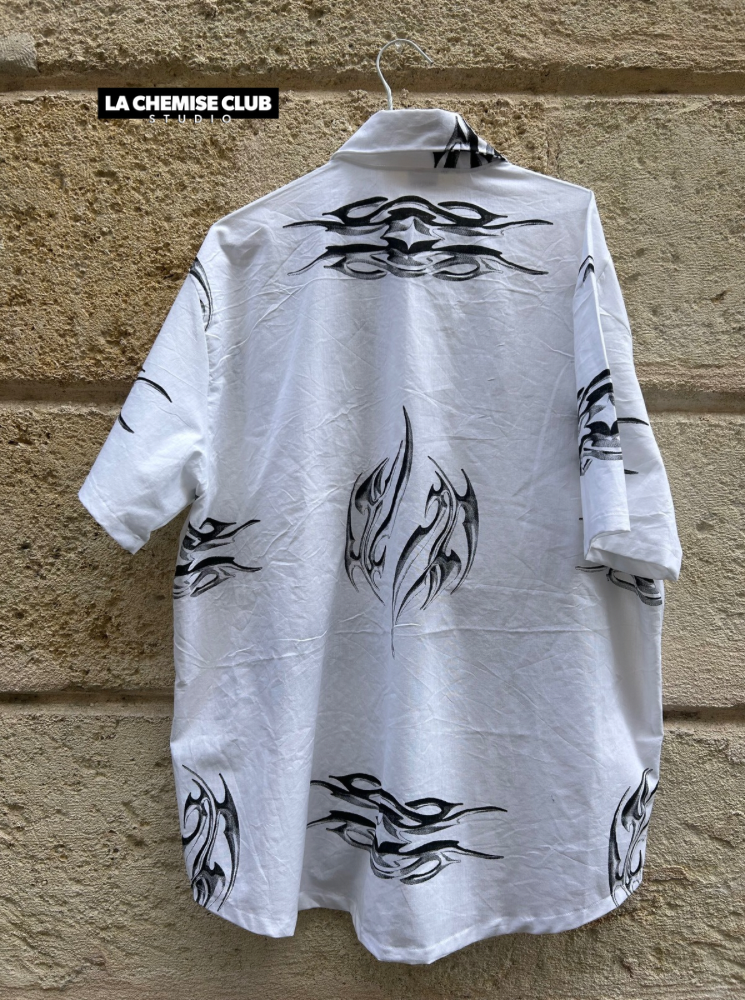 Chemise Bianco Tribal 3 • La Chemise Club Studio