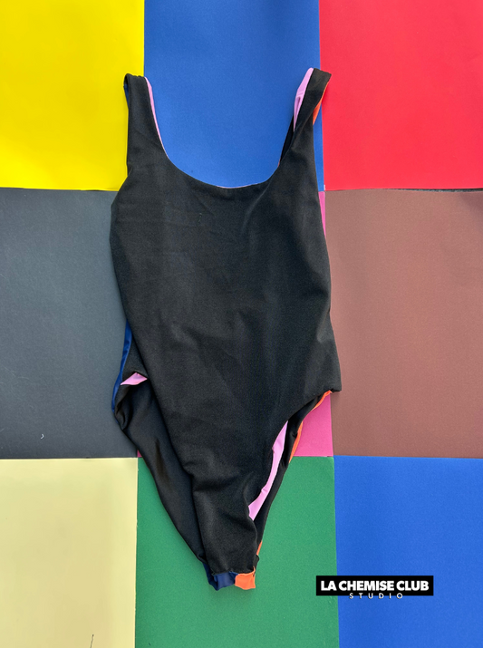 Maillot réversible Black/Pink • La Chemise Club Studio