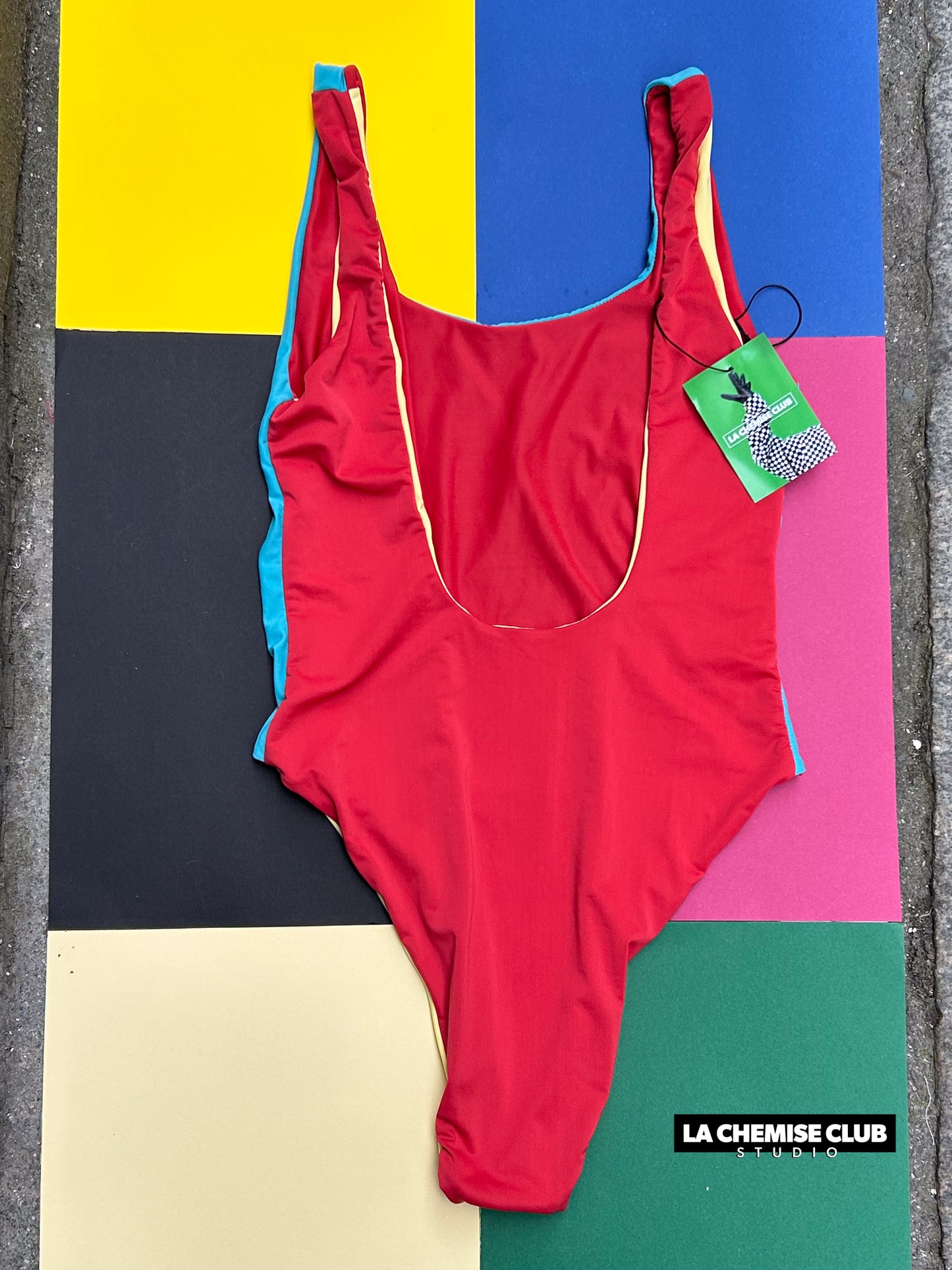 Maillot réversible Rouge/Bleu Clair • La Chemise Club Studio