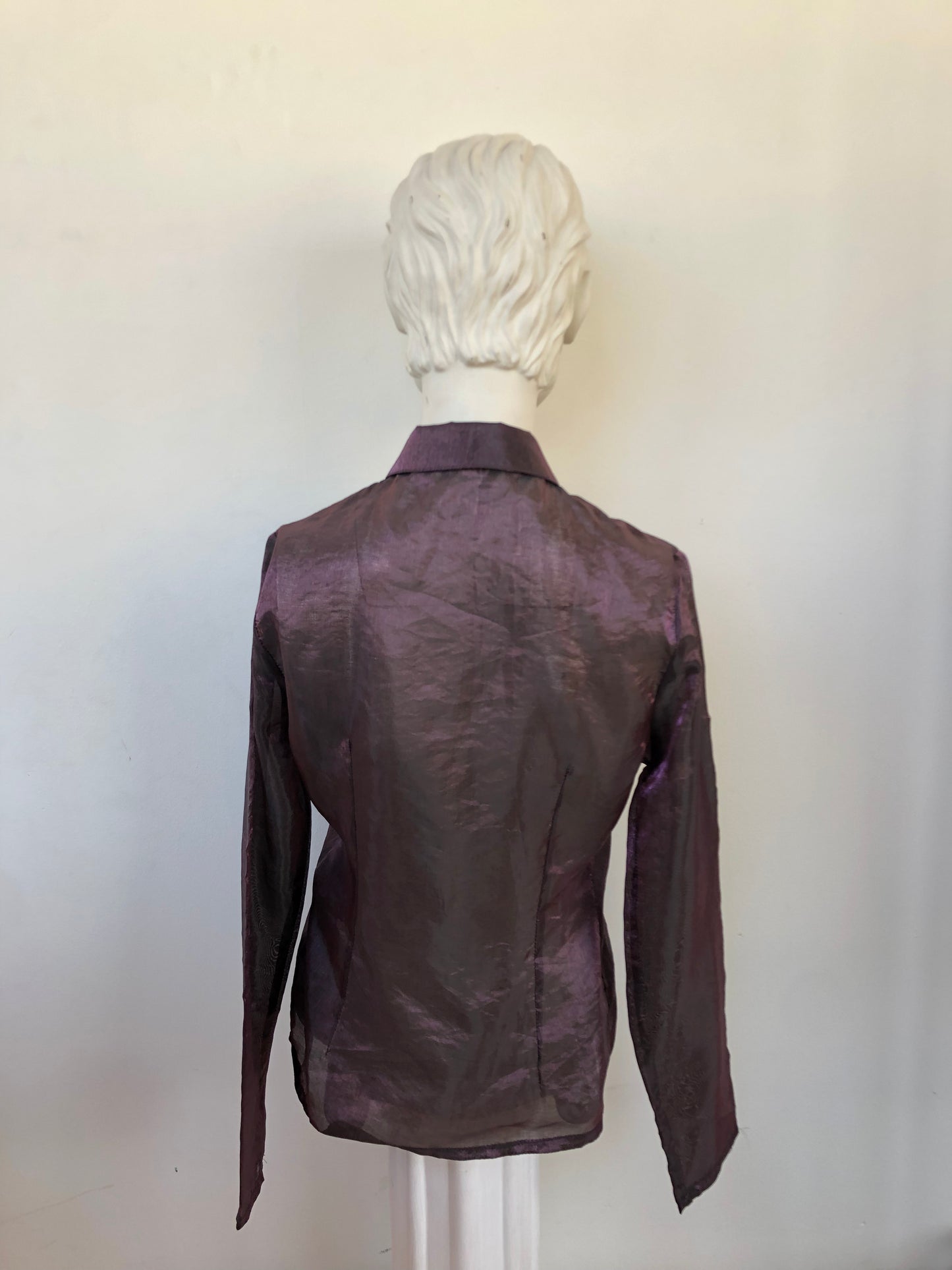 Chemise shiny burgundy