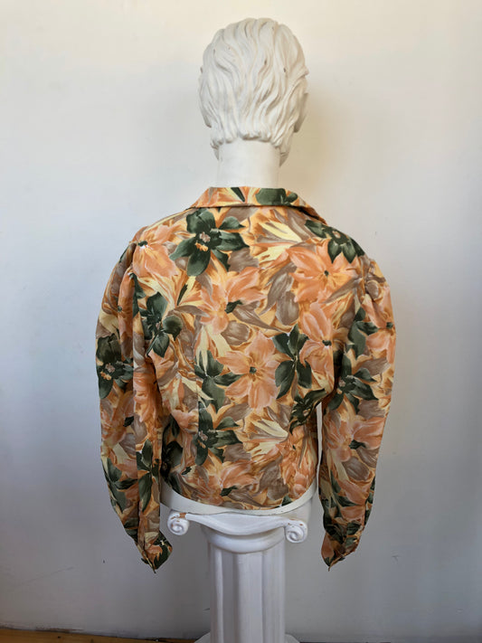Chemise orange flowers