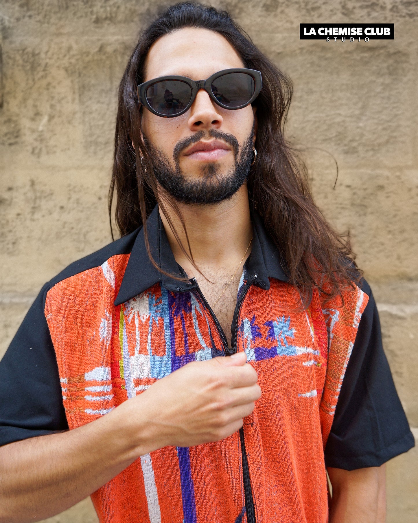 La Chemise Club Studio x Hulala • Palmier rouge