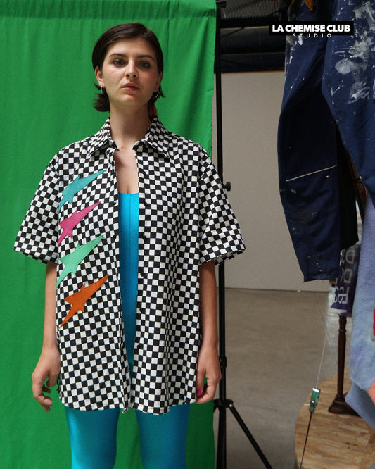 Damier étoiles · La Chemise Club Studio x Charlie Aubry