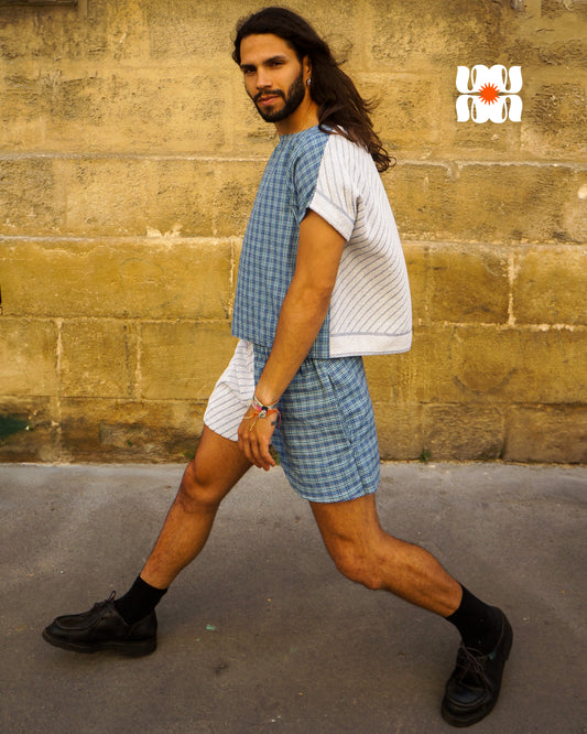 La Chemise Club Studio x Hulala • Short Hulala bleu