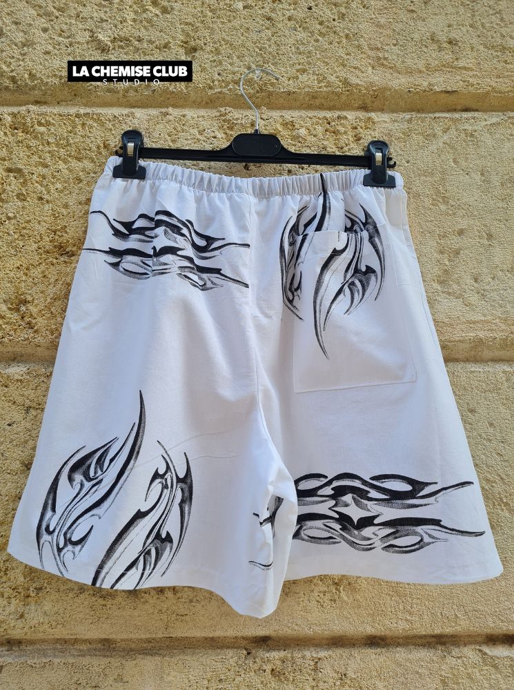 Bermuda Bianco Tribal 3 • La Chemise Club Studio