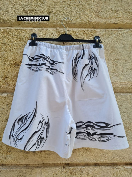 Bermuda Bianco Tribal 3 • La Chemise Club Studio