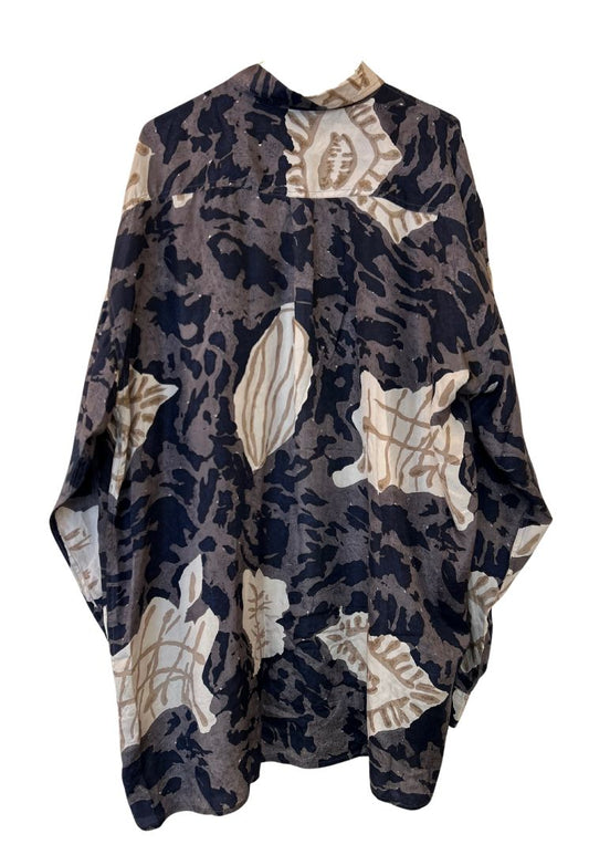 Chemise soie coquillages