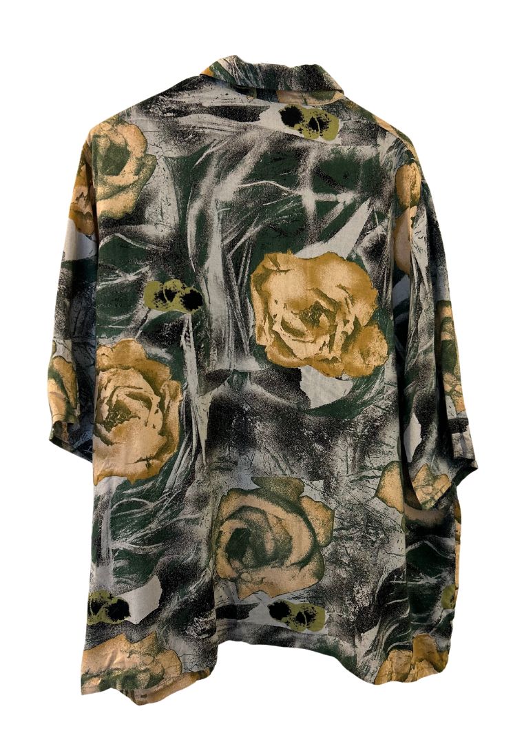 Chemise dark green rose