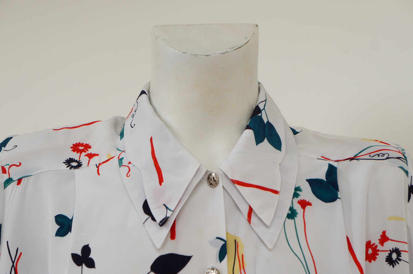Chemise double-col fleuri