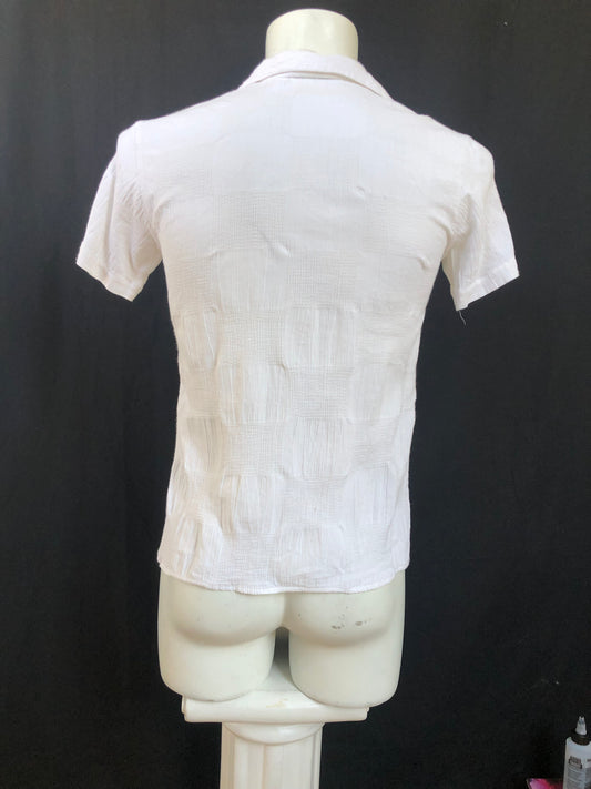Chemise carrés plissés