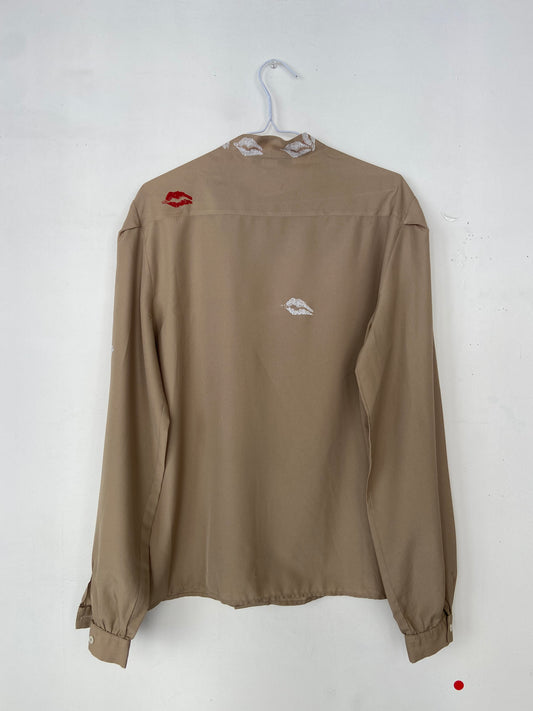 Chemise "Le baiser club" beige
