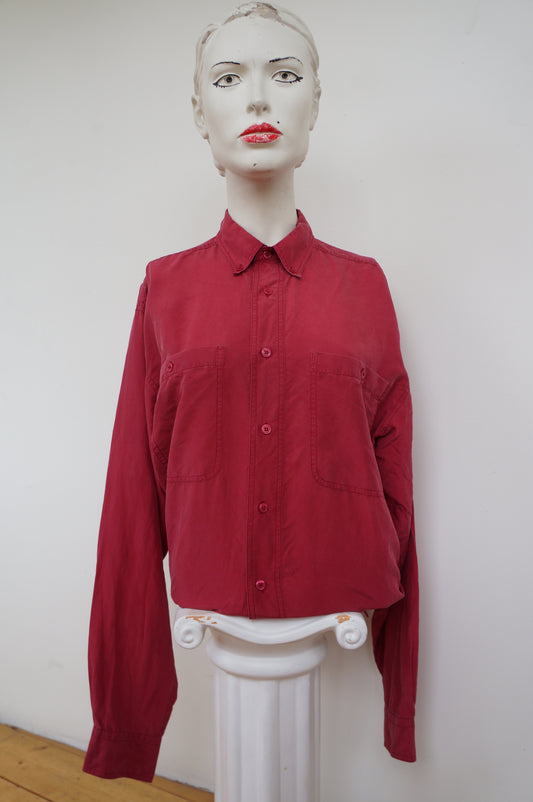 Chemise silk rouge