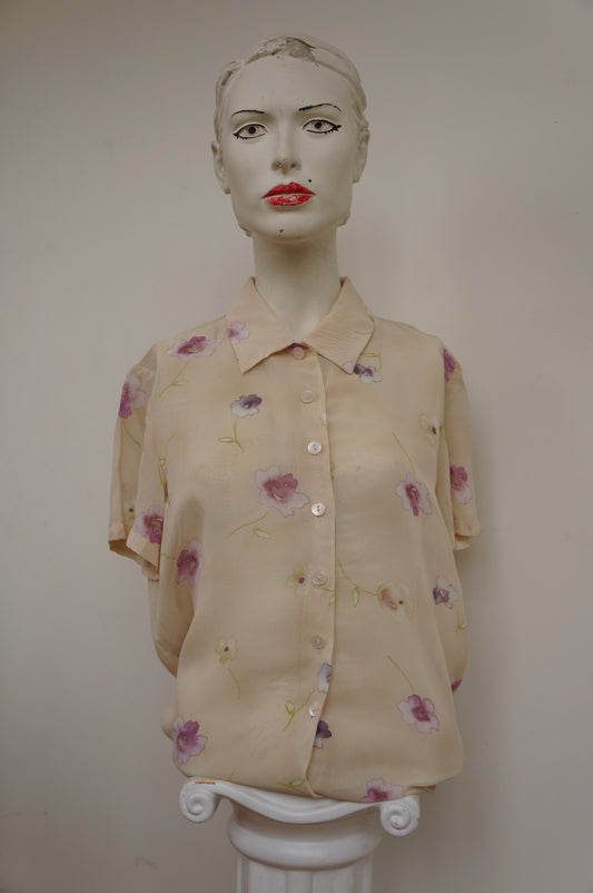 Chemise transparente champetre