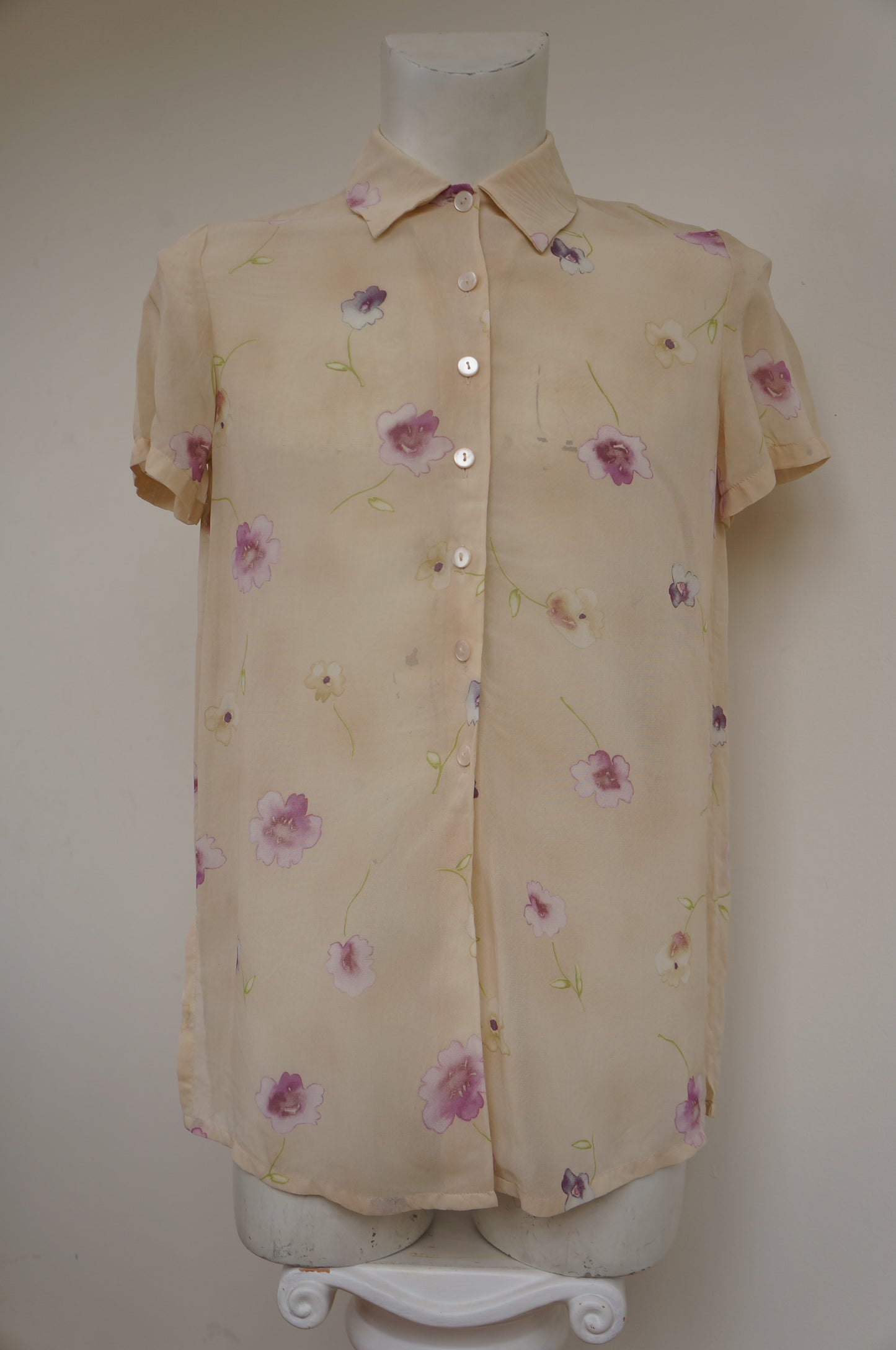 Chemise transparente champetre