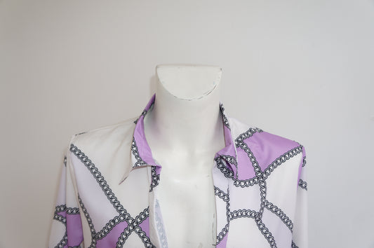 Chemise chaînes lilas
