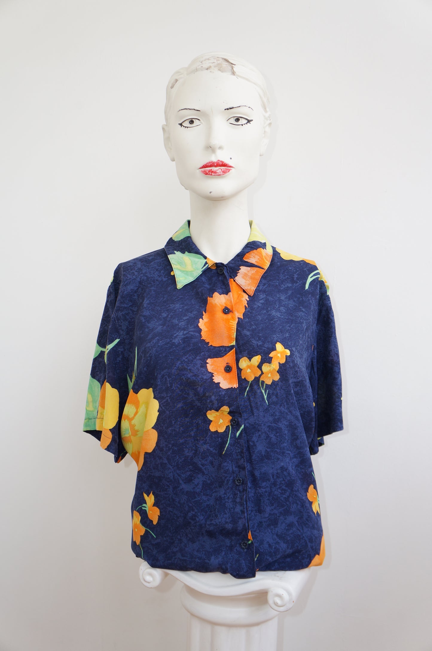 Chemise pensées oranges
