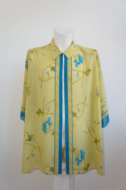 Chemise ouverte moutarde