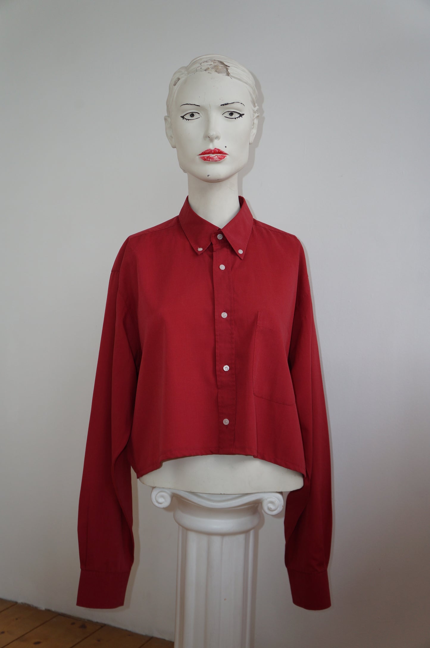 Chemise crop roso