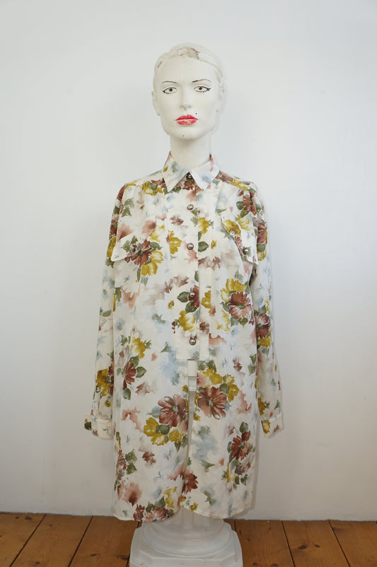 Chemise fleurie longue
