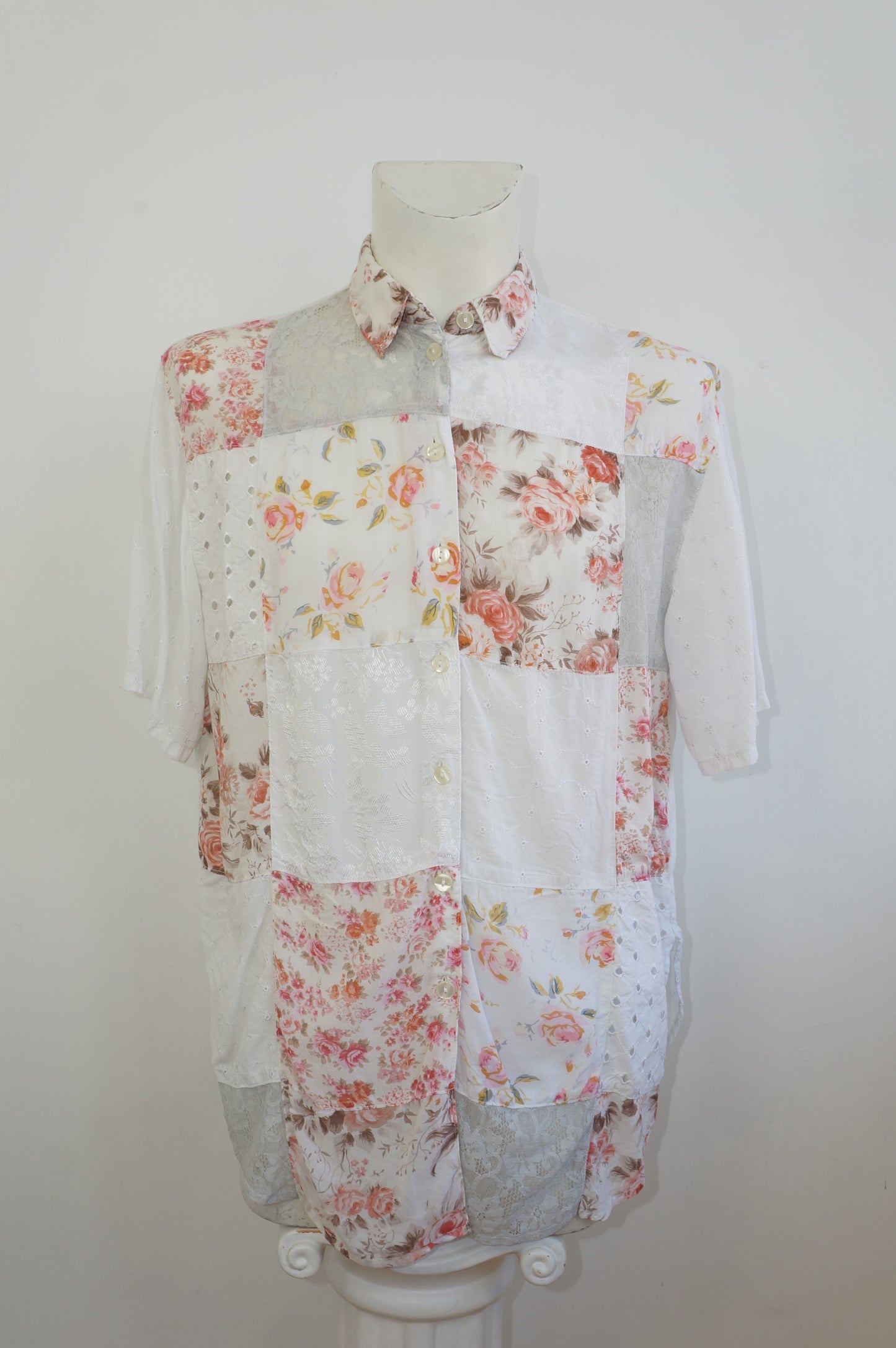 Chemise dentelle patchwork