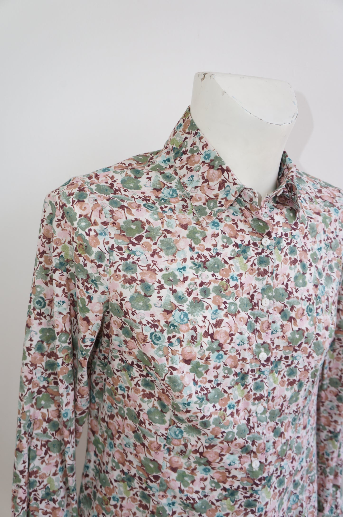 Chemise fleurs kiwis