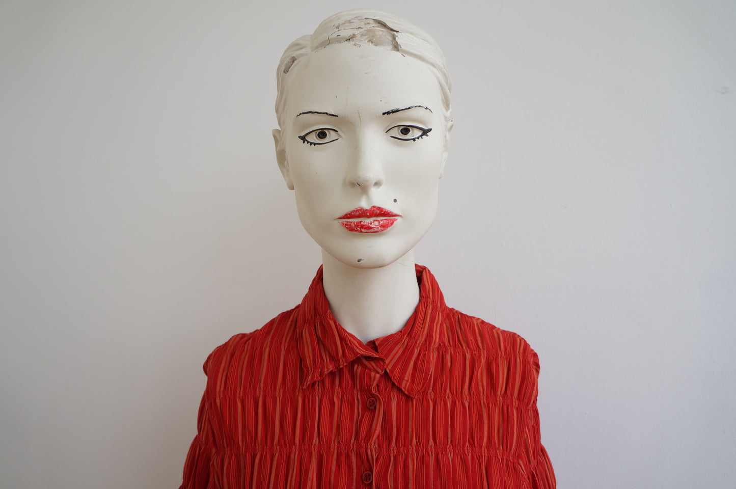 Chemise froufrou rouge