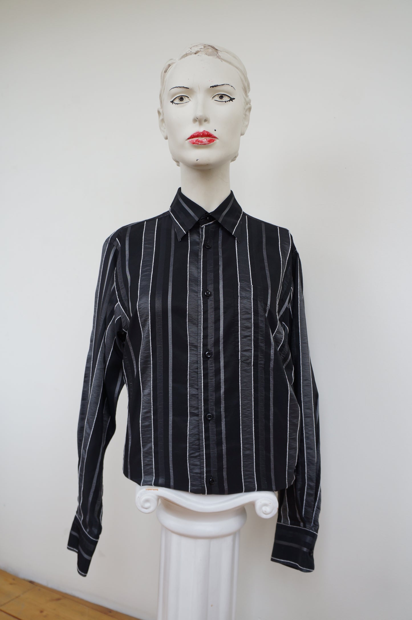 Chemise shiny black