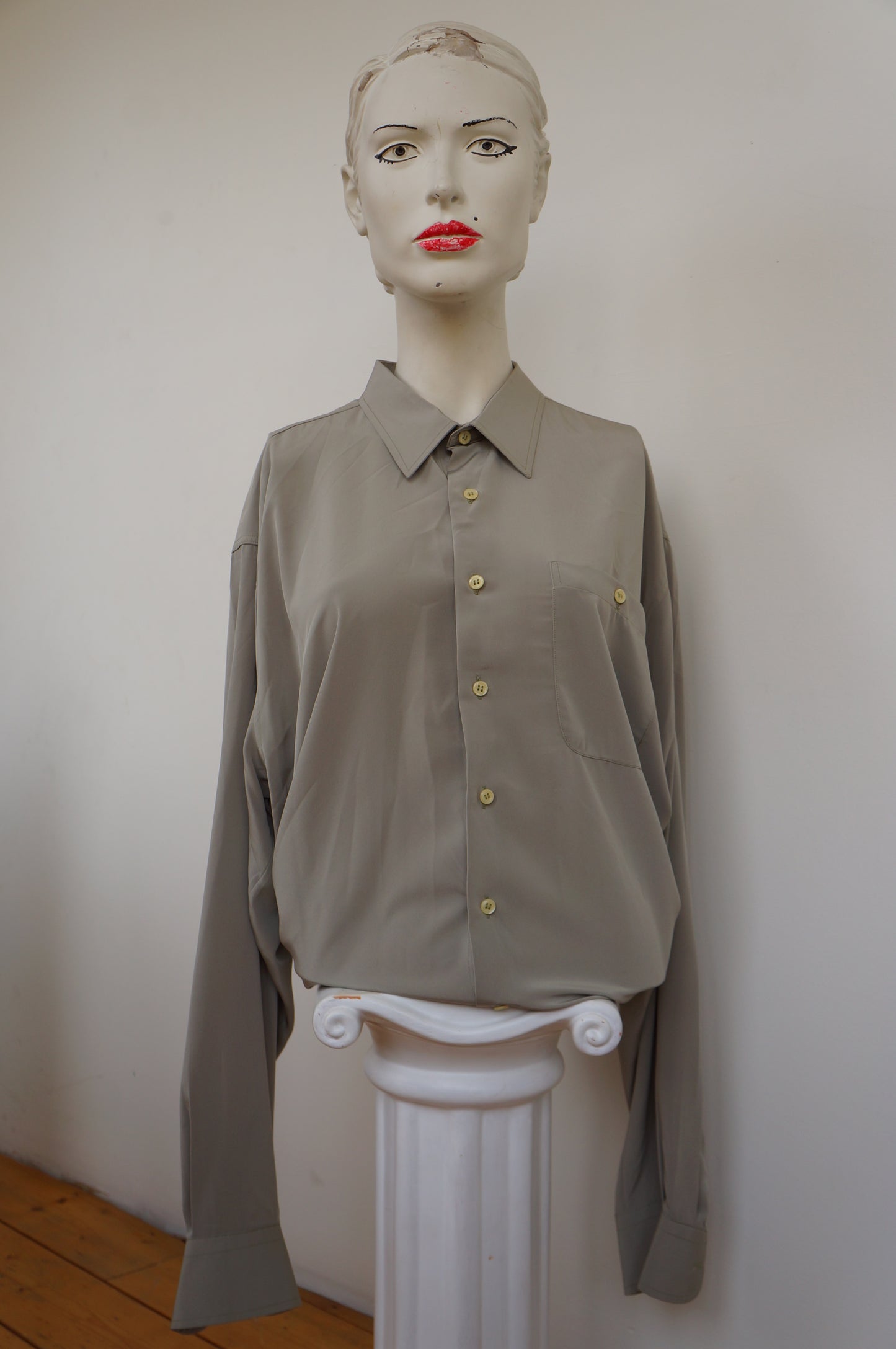 Chemise soie sauge