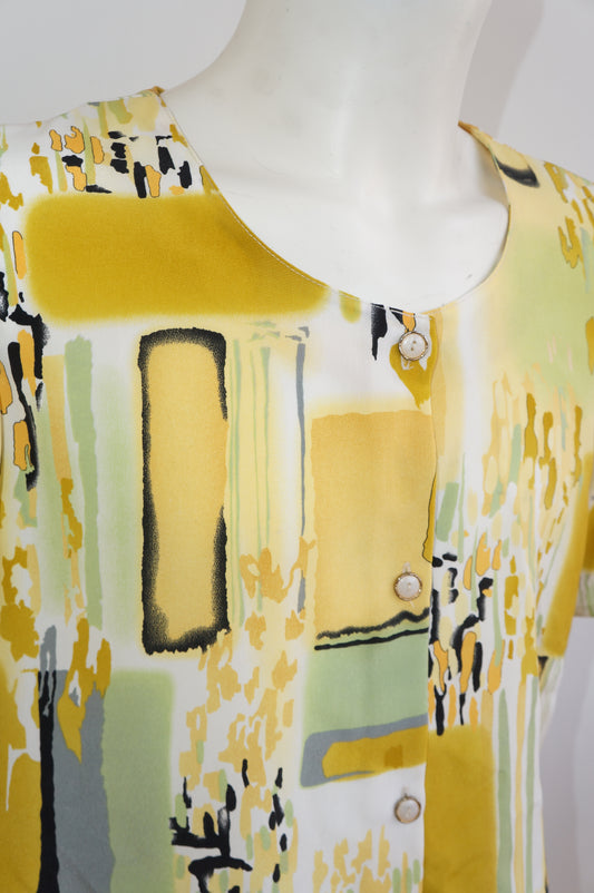 Chemise crop yellow