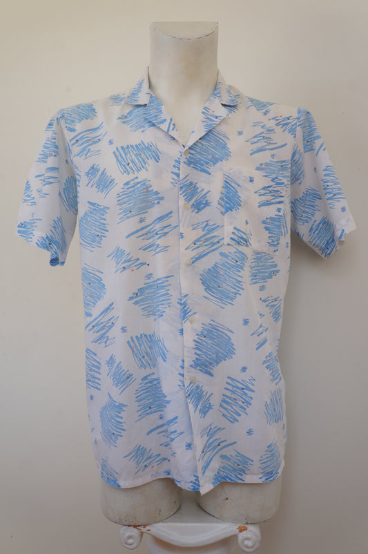 Chemise sketchy blue