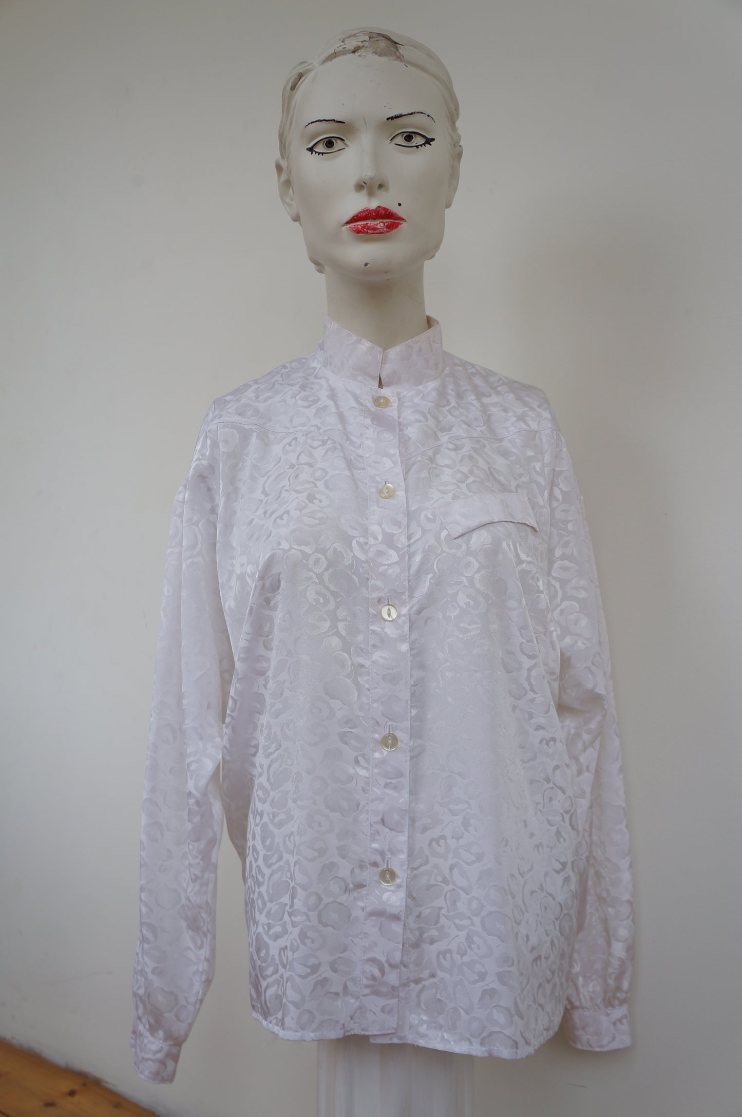 Chemise blanc léopard