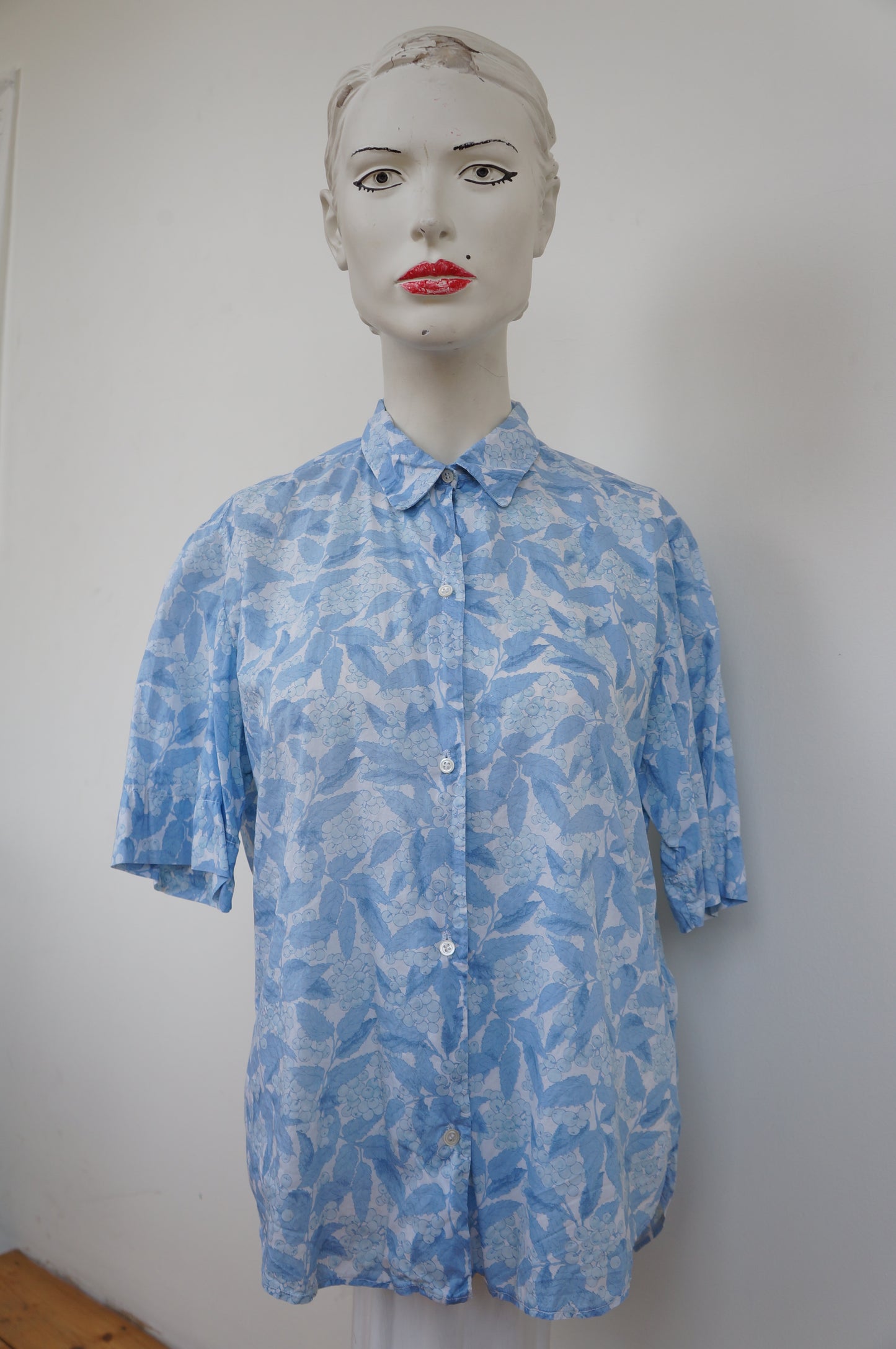 Chemise raisin bleu