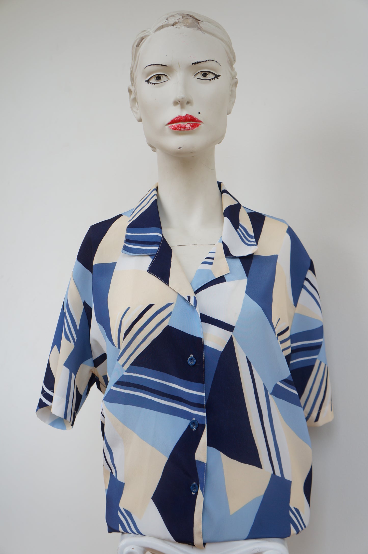 Chemise rayons bleus