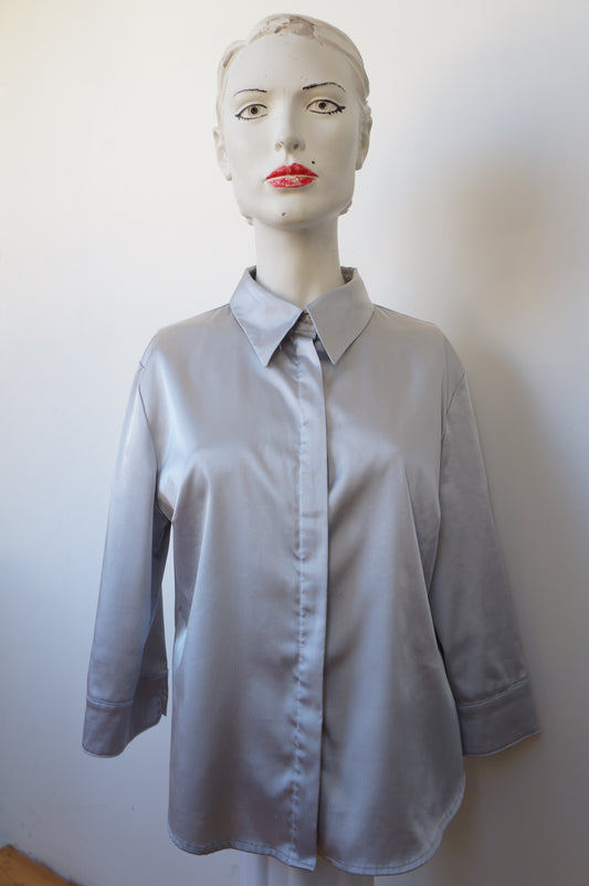 Chemise satin argenté