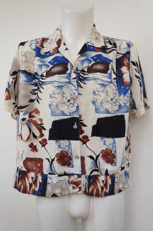 Chemise fleurs royales