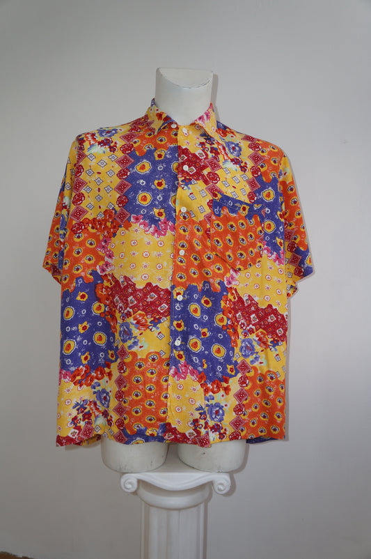 Chemise motif multicolore