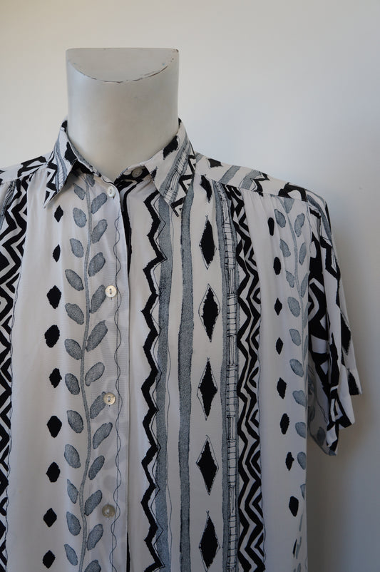 Chemise aztec gris
